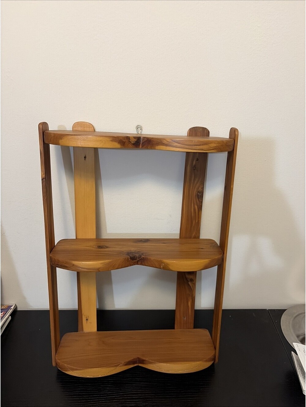Vintage Handmade Wooden 3 Tier Shelf 19”x 13”